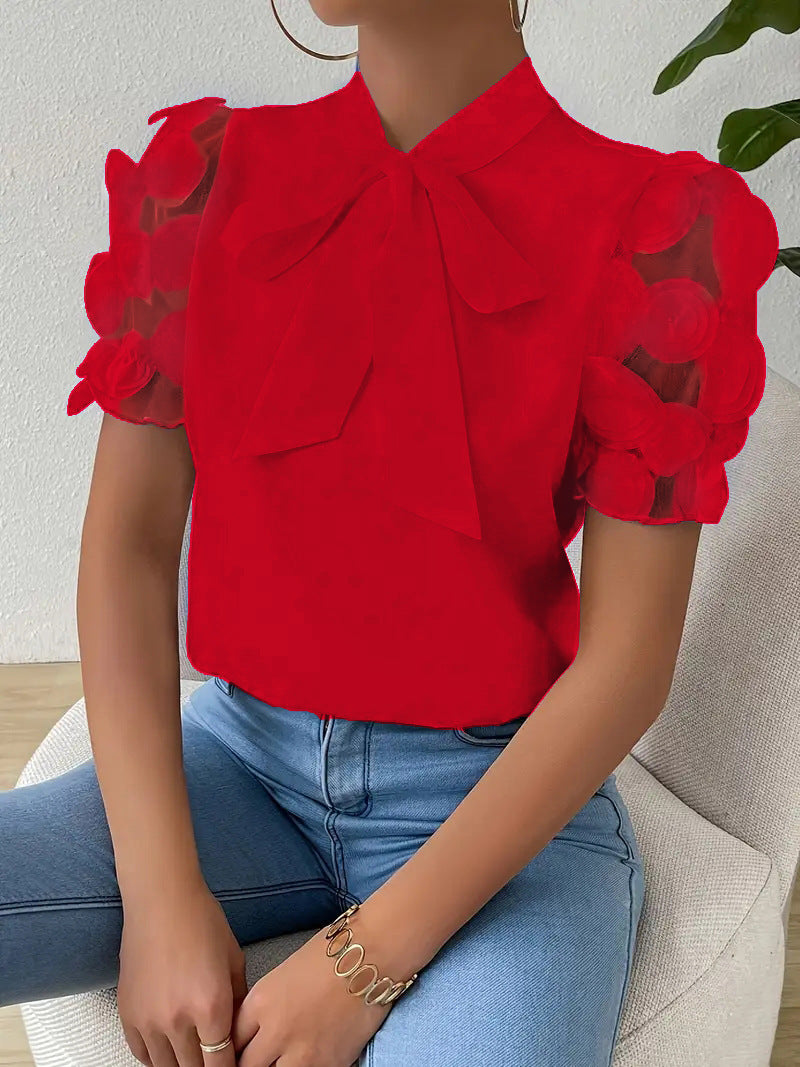 blusa elegante donna con stampa fiori - Lara
