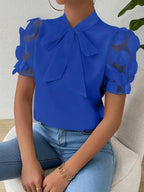 blusa elegante donna con stampa fiori - Lara