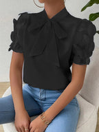 blusa elegante donna con stampa fiori - Lara
