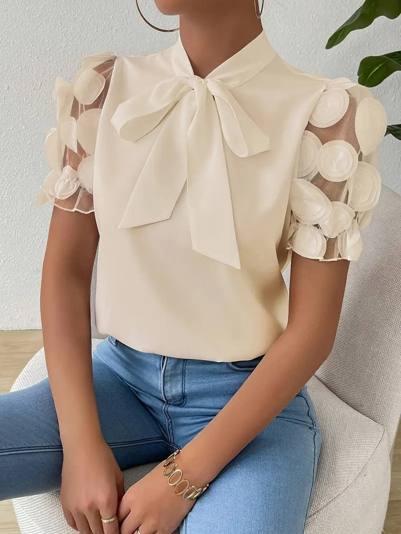 blusa elegante donna con stampa fiori - Lara
