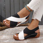 Sandali eleganti con zeppa - Chiara