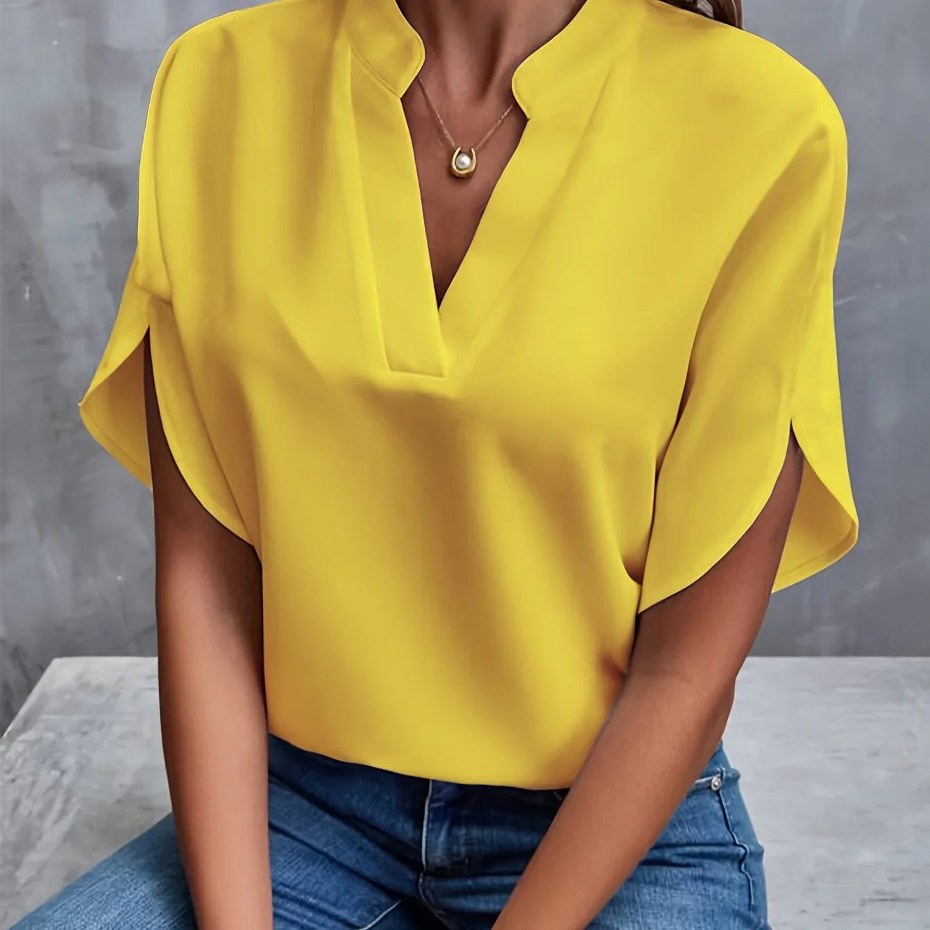 Camicia elegante scollo a V - Tina