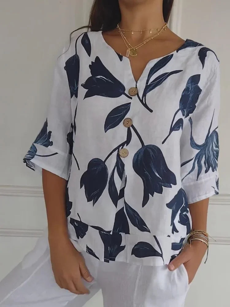 Blusa con fiori - Ludovica