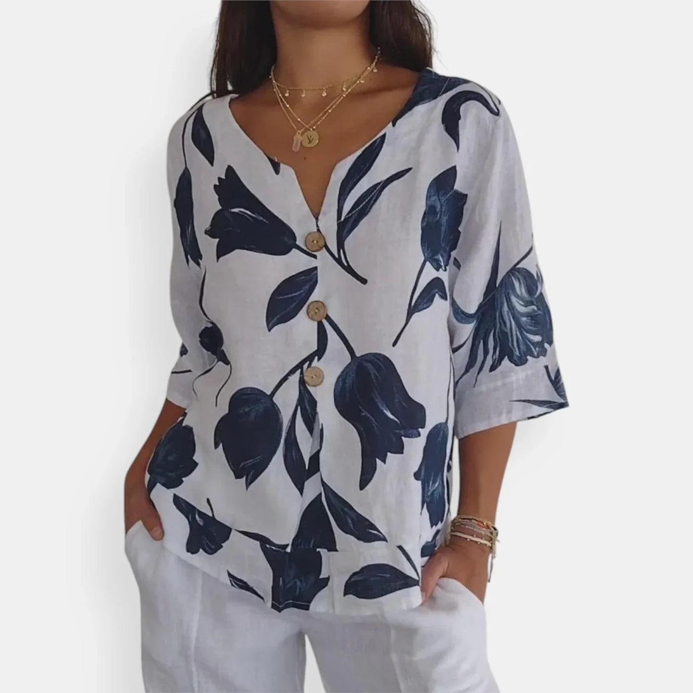 Blusa con fiori - Ludovica